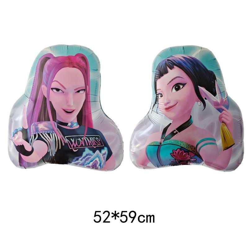 Nieuwe Kpop Duivel Jager Digitale Ballon Verjaardag Thema Feest Decoratie Banner Vlaggenlijn Taart Insteekvlag Ballon Cadeau