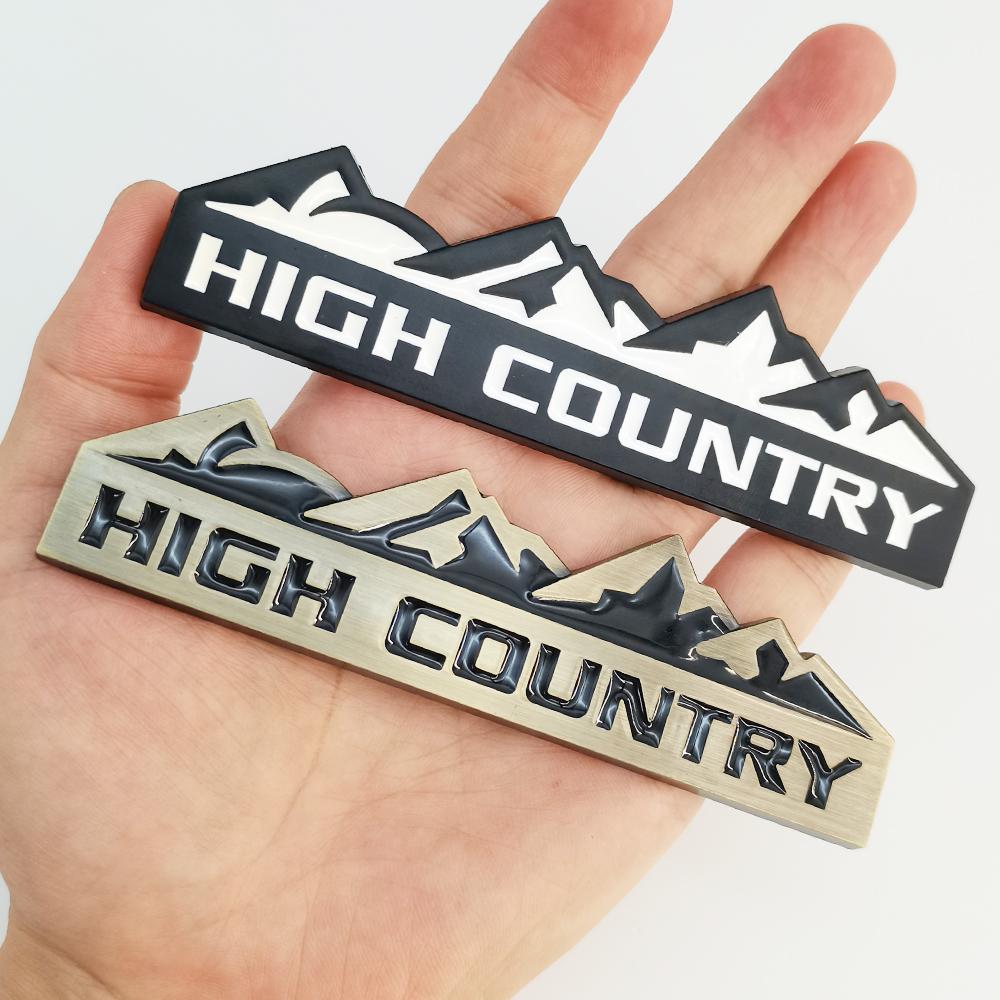 3D Metal HIGH COUNTRY Emblem Badge Alloy Decoration Grille Sticker Car Rear Trunk Fender Side Decal for Chevrolet Accessories