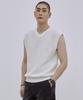 Adhoc Men'S Fleece V-Neck Vest (O-White) (Ha4Ve01-33)