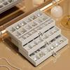 Three-layer Flannel Jewelry Storage Box, Earrings, Earrings, Storage Box, Jewelry Dust-proof Drawer Jewelry Box Storage