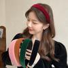 3CM Autumn Winter Soft Velvet Cloth Sponge Padded Hairband for Women Girls Casual Shopping Face WashingDress Up Hair Accessories