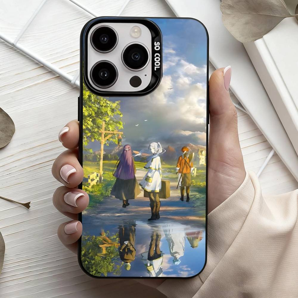 Manga Frieren Beyond Journeys End Phone Case For iPhone17,16,15,14,13,12,11 Plus,Pro Max Candy Silver Plated Inside Cover