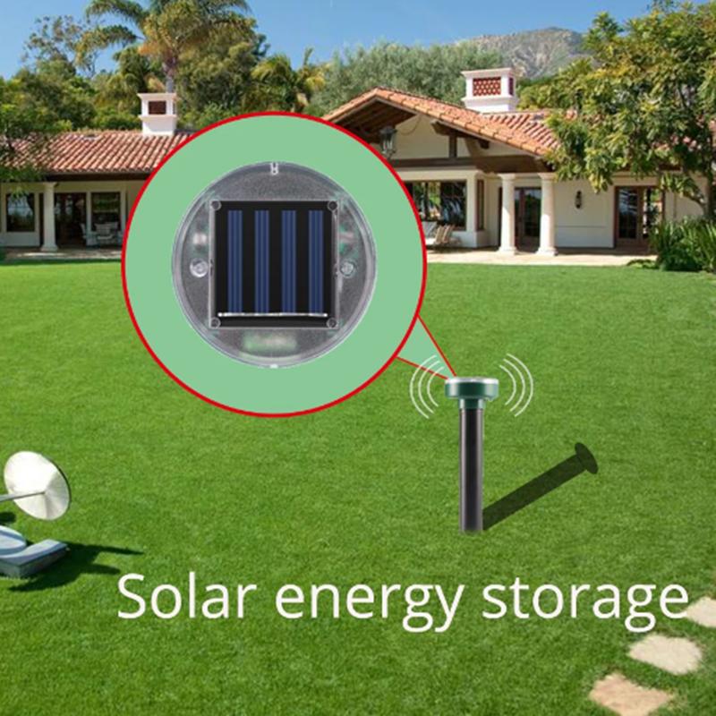 4 bucăți, cu ultrasunete, cu energie solară, respingător de dăunători, respingător de rozătoare, lampă de curte în aer liber, respingător de șoareci pentru terenuri agricole