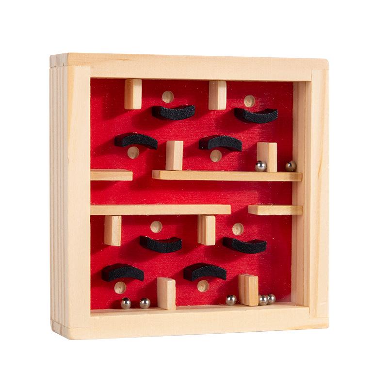 Toddler Wooden Maze Coordination & Balance Game - Educational Marble Rolling Toy