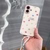 Color love applies to Apple 17pro silicone 16max lanyard 15iphone14 soft 13 spring 12 mobile phone case