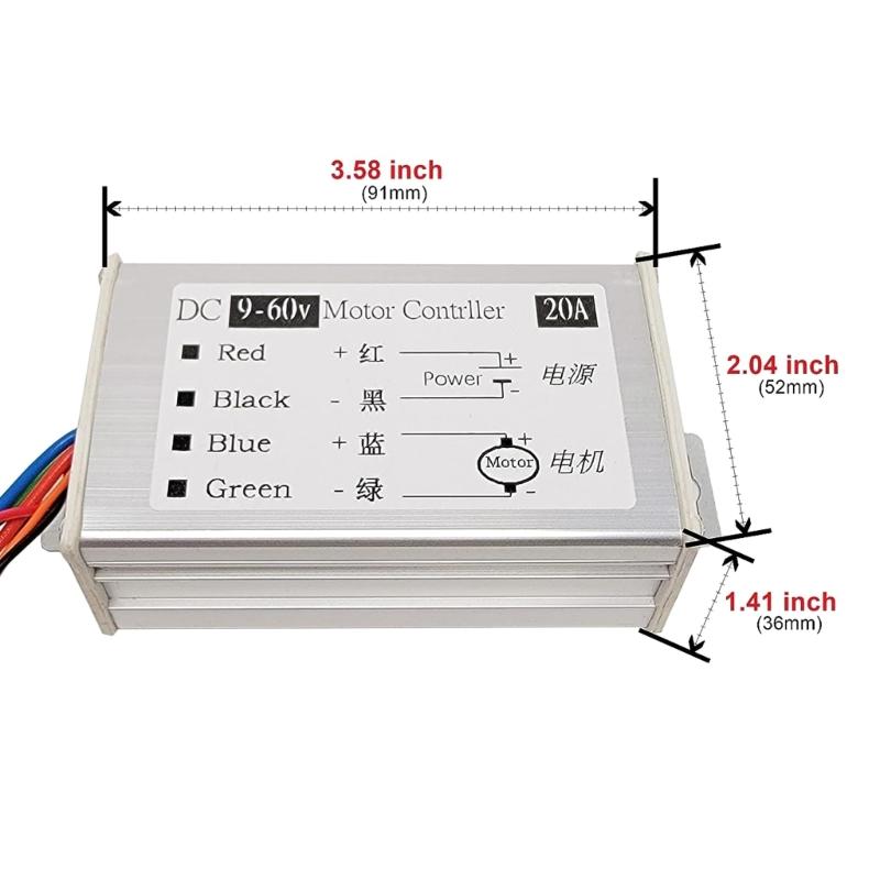 DC9V-60V Gleichstrommotor Drehzahlregler Motor Treiber Steuerungsmodule 20A 1200W PWM Motor Regler Drehzahlregler Einfach zu bedienen