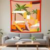 Boho Chic Wall Tapestry With Moon Phase Floral Starry Sky Design Bedroom Yoga Studio Decor