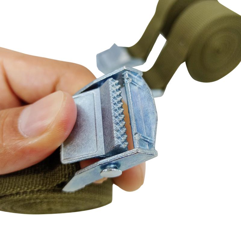 5pcs Green 2 Meter Cargo Straps With Buckle Tie-Down Belt for Motorcycle Car Bike Tow Rope Ratchet Fixing Belts for Luggage Bag