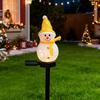 Solar Powered Snowman Stake Light Outdoor Christmas Decoration for Yard Garden & Pathway Auto On/Off Waterproof Festive Atmosphere Lights