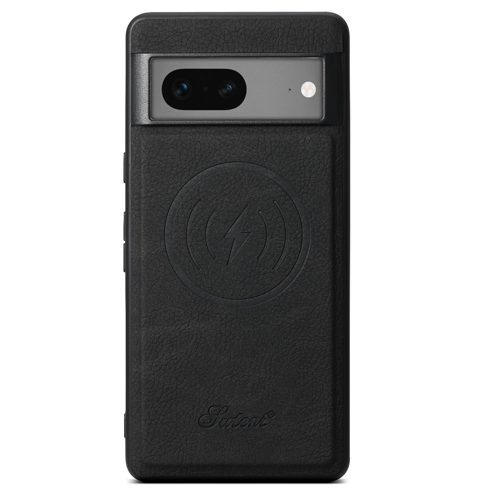 

SUTENI H16 For Google Pixel 8 Case Compatible with MagSafe Detachable Card Holder Cover Black