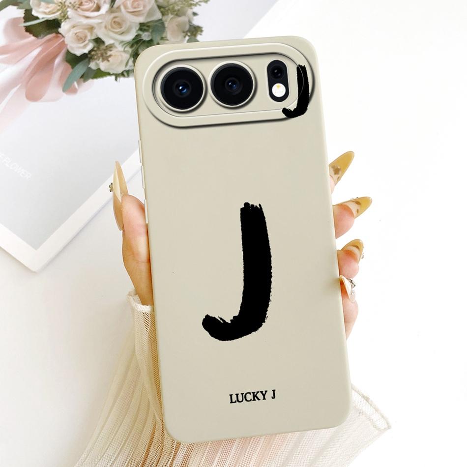 For Honor 500 5G Lucky Initial Letter Phone Case For Honor 500 MEY-AN00 Soft Silicone Shockproof Cases Bumpers
