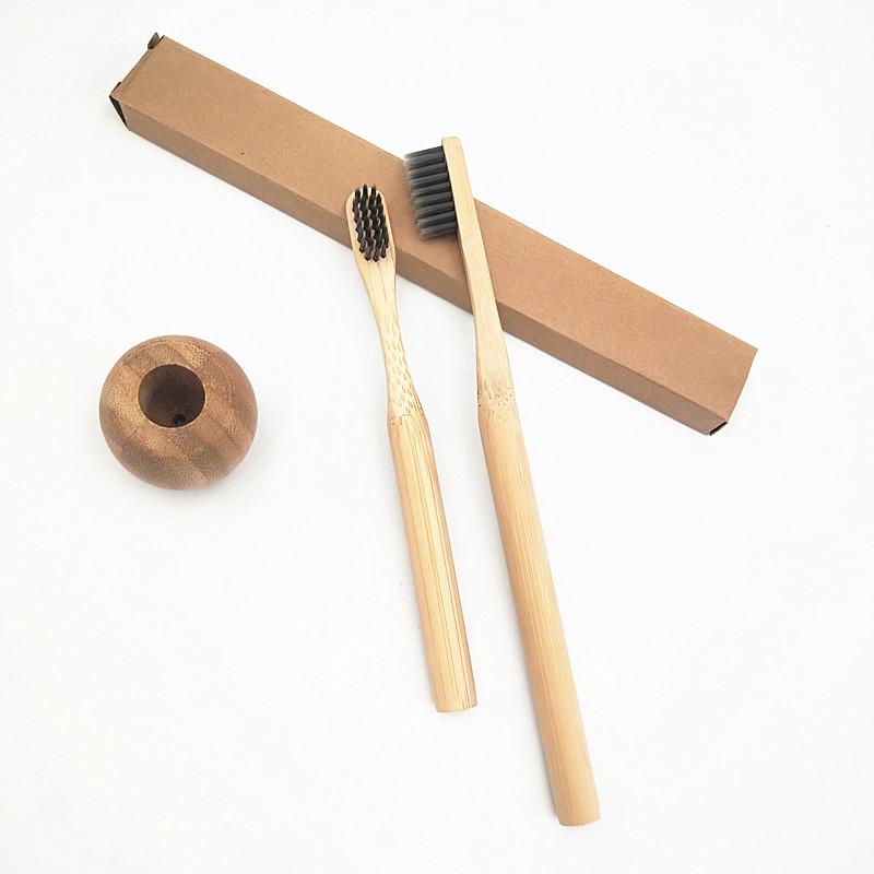 Eco-friendly Soft Children Bamboo Toothbrush Customized Logo Package Gift Travel Family Use