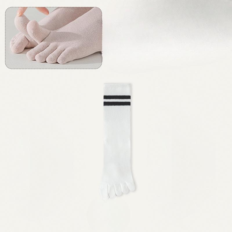 Five-fingered Socks, Women's Mid-calf Socks, Spring and Autumn Cotton Socks, Trendy Split Toe Long Calf Sports Anti-slip Winter Women's Long Socks