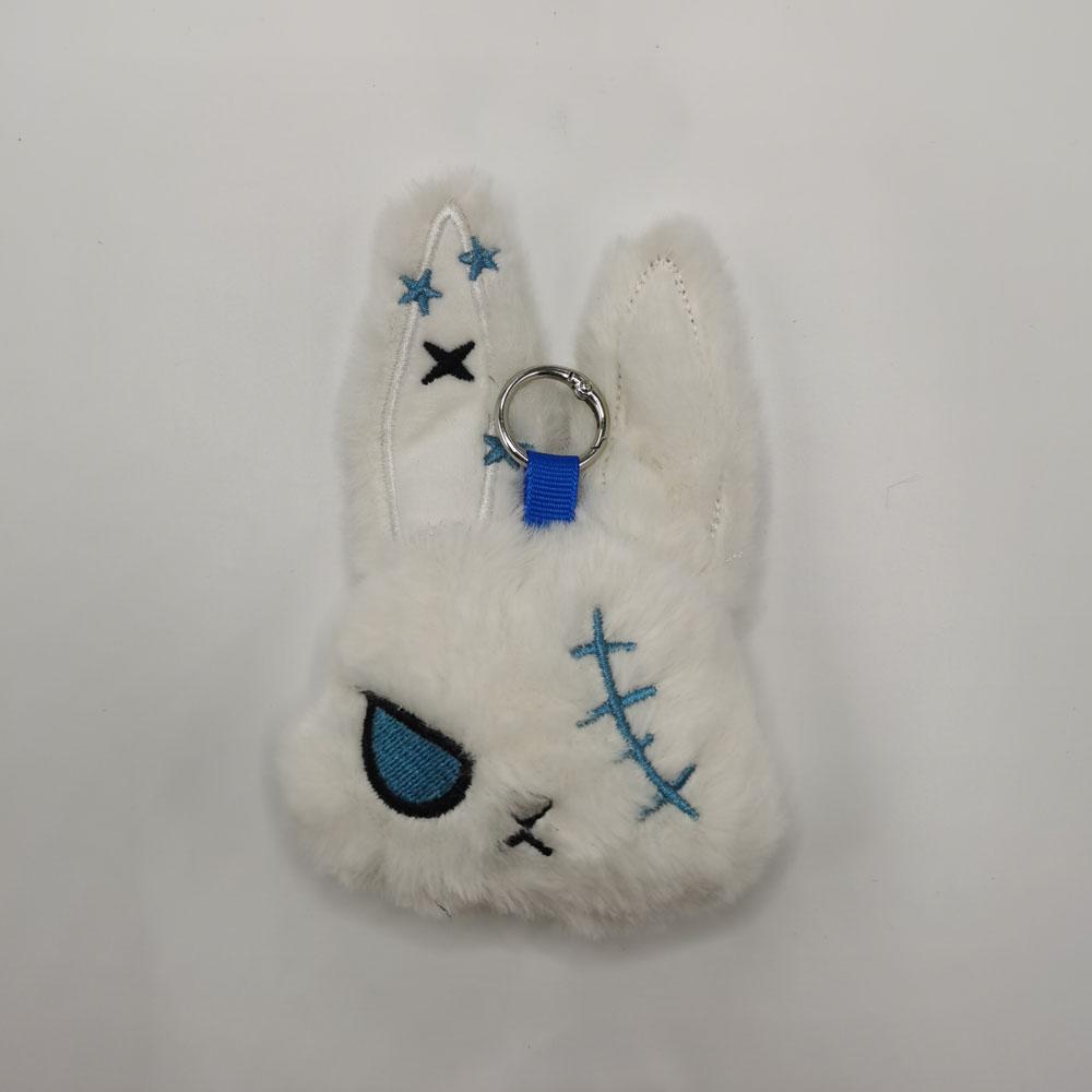 Halloween Gothic Rabbit Plush Keychain, Pendant For Bag, Car Ornament Keychain Gift For Boys And Girls