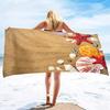 Beach Shell Conch Print Beach Towel Ocean Theme Microfiber Bath Towel Quick Dry Sand Free Face Towels for Sport Travel Spa Gym