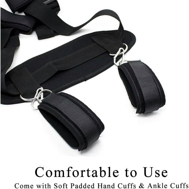 Sex Bondage Kit BDSM Sex Toys Wrist Leg Restraint Strap with Padded Hand  Ankle Cuffs for Women Adult Set for Bed with Blindfold