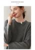 Women's Cashmere Color Block Slit Pullover: Autumn/Winter Thick Two-Piece Knitwear
