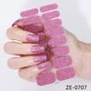 16Tips Full Cover Nail Stickers DIY Nail Polish Strips Sparkling Glitter Self Adhesive Nail Art Stickers Manicure Decoration