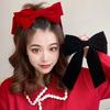 Big Bowknot Hair Clip Women Velvet Black Red Vintage Hairpins Wedding Long Ribbon Korean Hair Pin Barrette Fashion Girl Headwear