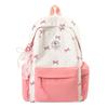 Nylon Backpack Cute Bow Print School Bag for Girls