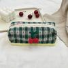 Cherry Lattice Cosmetic Bag Pen Bag Menstrual Bag Makeup Bag Travel Clutch Bag Sundry Storage Bag