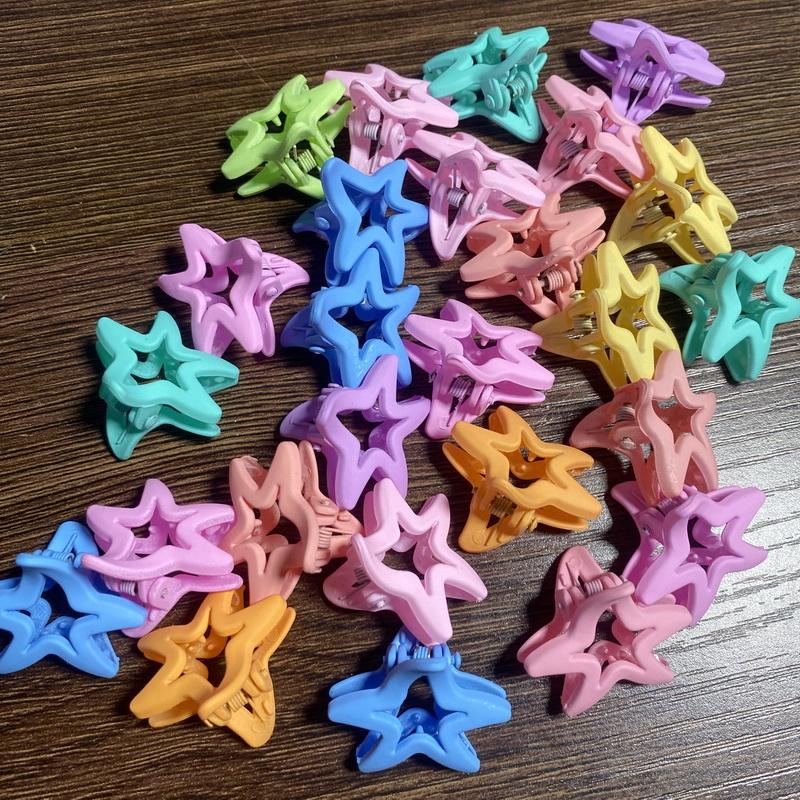 10/20pcs Multicolor Small Hair Claw Clips for Girls Mini Flower Claw Clip Women Cute Heart Hairclip Kids Pink Star Hair Pins