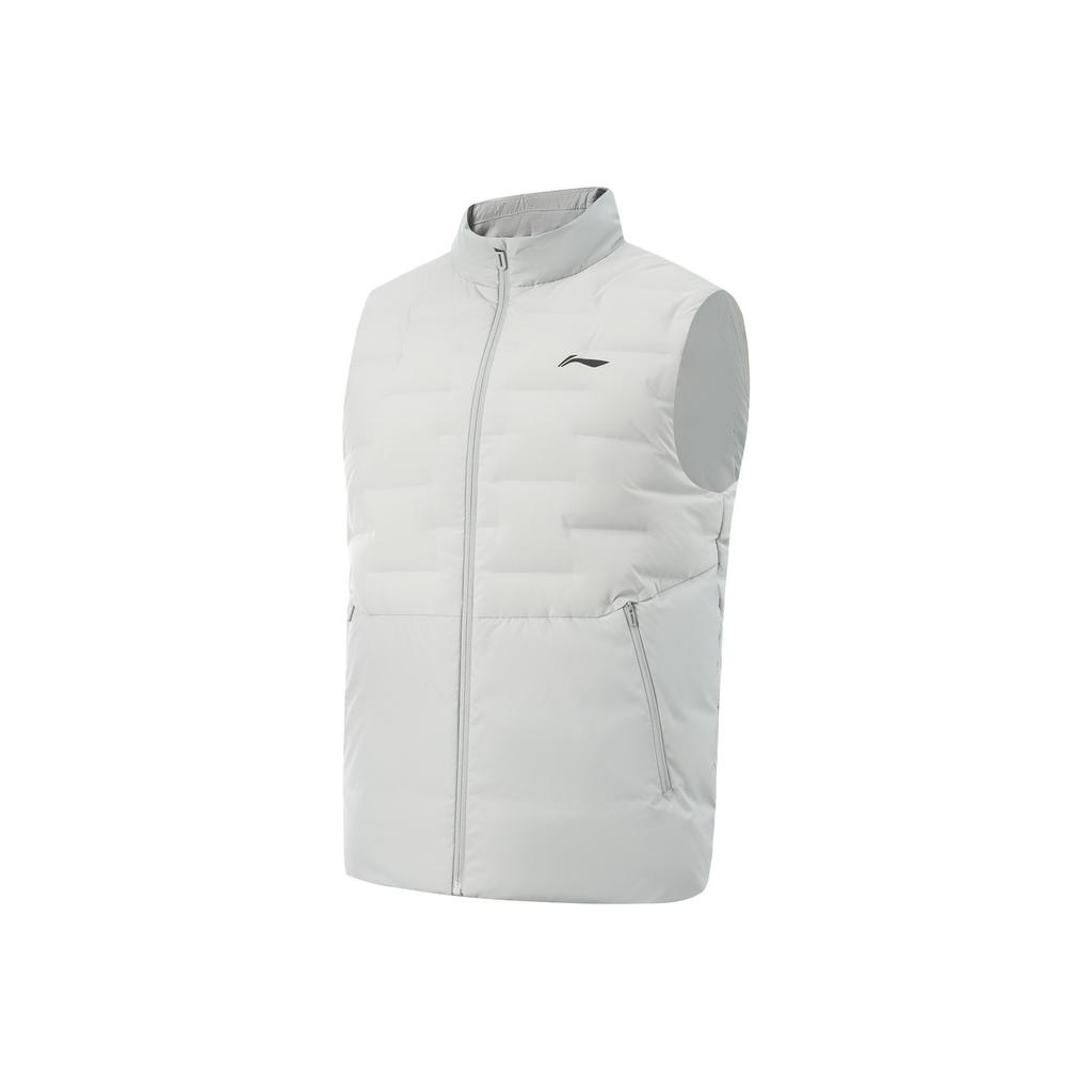 Li-Ning Fitness Series Slim Fit Stand Collar Logo Down Vest Men Vests AMRV089-1