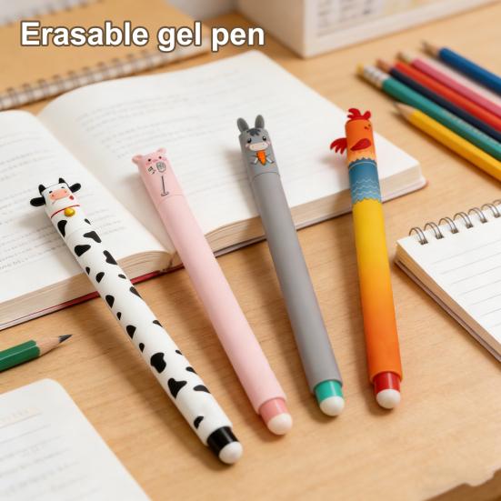 Süße Radierbare Stifte Lustige Bunte Gelstifte zum Schreiben Zeichnen & Listen Glatt Schreibender Stift für Schule Büro Feiertagskarten