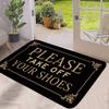 Please Remove Your Shoes Pattern Welcome Rug Kitchen Bathroom Entrance Doormat Non-slip Bedroom Decor Rug Floor Mats Foot Mat