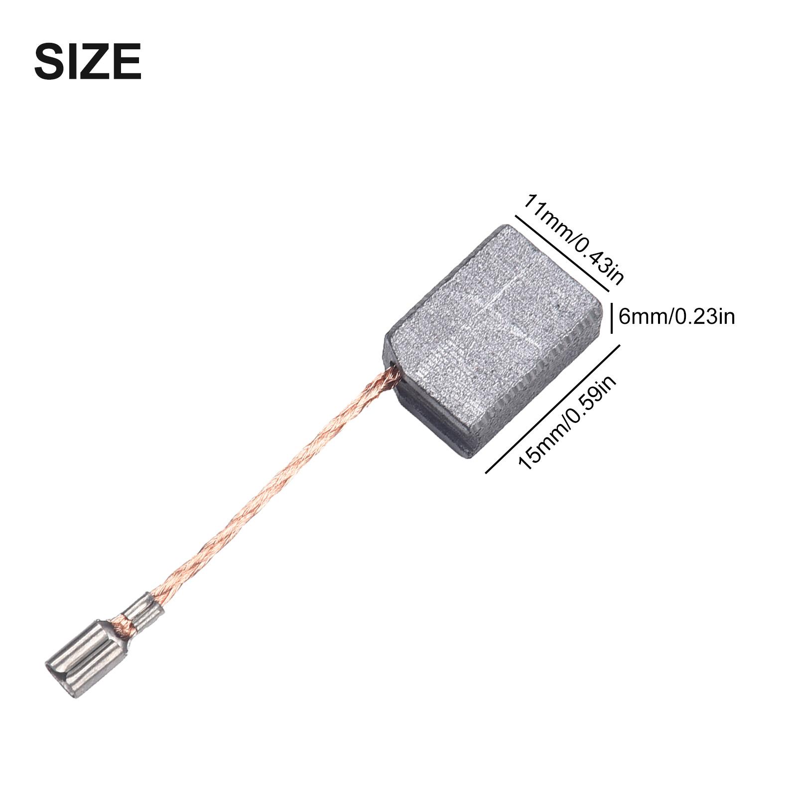 

Power Tool Repair Carbon Brushes Power Tool Accessories 6 11 15mm Electric Tool Components 20pcs Set 6x11x15mm Size China Mainland