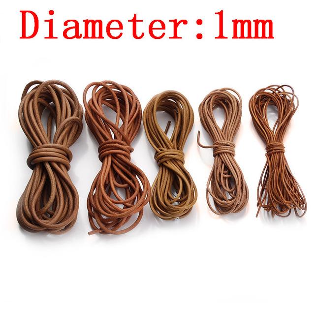 2-5m 2.5 3 4 mm Genuine Leather Cord String Rope for DIY Necklace Bracelet DIY Jewelry Making Accessories Jewelry Findings