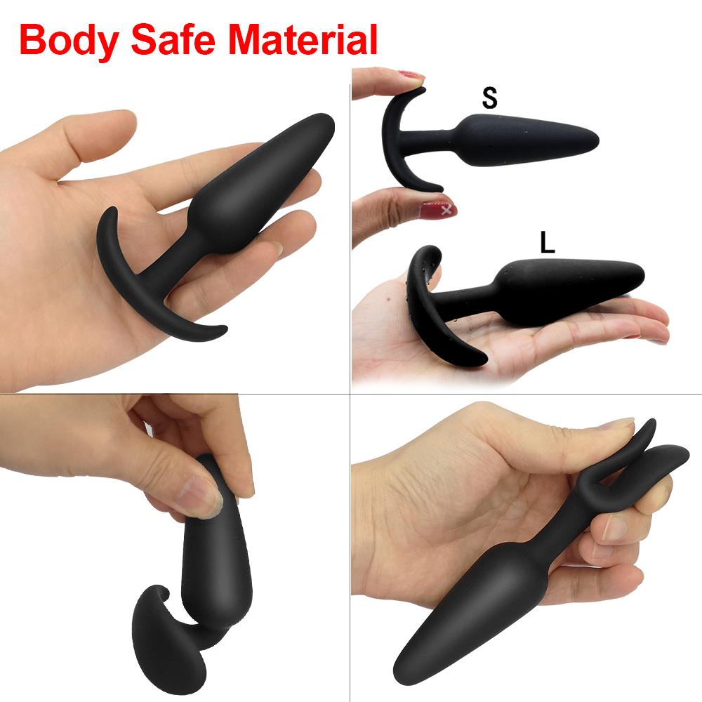 Anal Plug Soft Silicone Anal Butt Plug Stimulator Adult Sex Toys for Men/Women Prostate Massager Anal Trainer