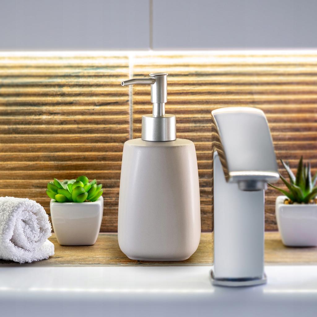 KADAX Dozownik mydła W Płynie Płynu Na mydło 400ml Pojemnik Ceramiczny 