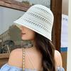 Women Hat Basin Hollowed-Out Design Sun Fisherman Hat Summer Accessory