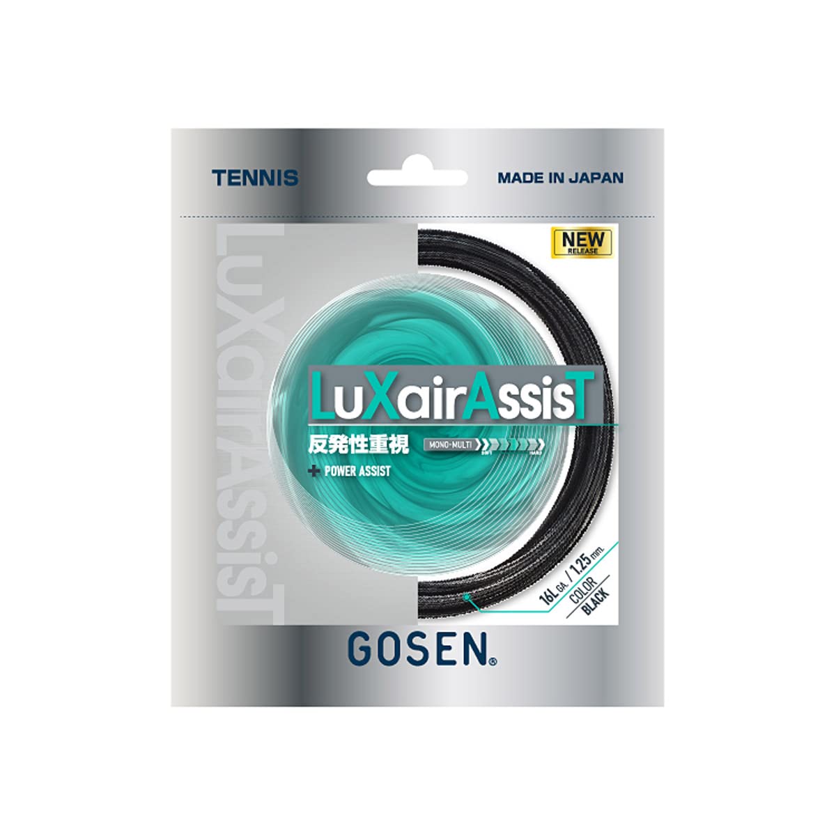 GOSEN LuXairAssisT 16L TSLXA1BK tennis string