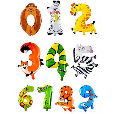 Cute Animal Balloons Kids Party Decor Ballon Birthday Wedding Number Foil Gift