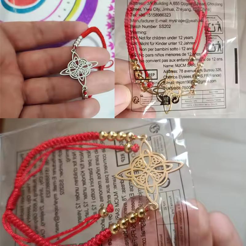 Náramky s kouzelným uzlem pro ženy nudo de bruja Nerezová ocel Amulet čarodějnictví Šťastné náramky Šperky lucky bhudda