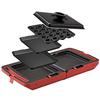 Iris Ohyama Hot Plate, Double-Sided Hot Plate, Flat Plate, Takoyaki Plate, Yakiniku Plate, 3 Pieces, with Lid, Foldable, Simultaneous Cooking, Washabl
