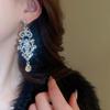 Exquisite Silver Needle Diamond Embedded Waterdrop Earrings Women's Fashionable Elegant Luxury Sensation Ear Jewelry