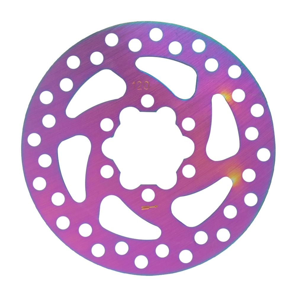 120mm 6 Holes Disc Brake Rotor Universal for VSETT 9 9+ for ZERO 8X 9 Electric Scooter Colorful Brake Disc Rotor With Screws