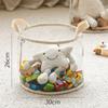 Transparent Storage Box Children's Toys Storage Basket Plush Toys Large-capacity Household Portable Folding Book Storage
