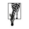 Arte de Parede Decorativa de Metal Design de Zebra Minimalista Escultura Moderna de Ferro Pendurada na Parede Geométrica para Sala de Estar Quarto Escritório Decoração de Parede