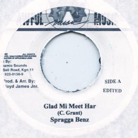 

7inch Record SPRAGGA BENZ Glad Mi Meet Har Versiom DR4333 Awful Music 2002 Jamaica Reggae Ska Dub Used
