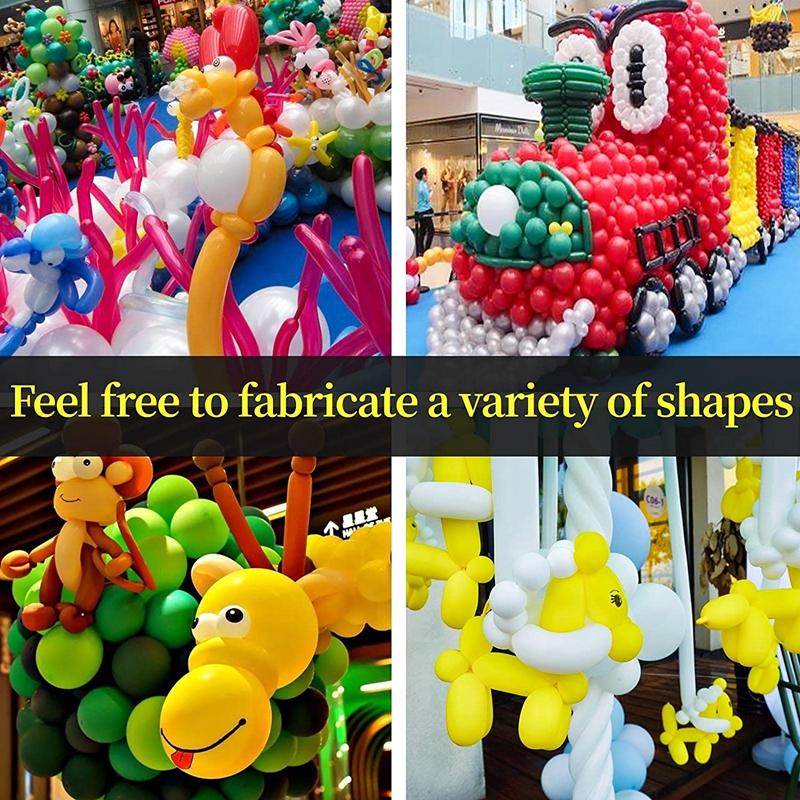 50 Peças Balões Coloridos para Torcer Tiras Longas Mágicas Balão de Látex Para Festa de Aniversário de Crianças Decoração de Casamento Modelagem de Animais DIY