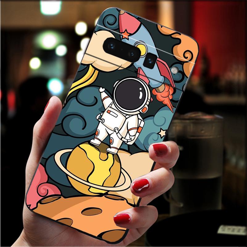 Phone Case For Google Pixel 10 9 Pro XL 9A 8 7 6 Pro Pixel 8A 7A 6A Pixel 8 7 6 5 Cute Astronaut