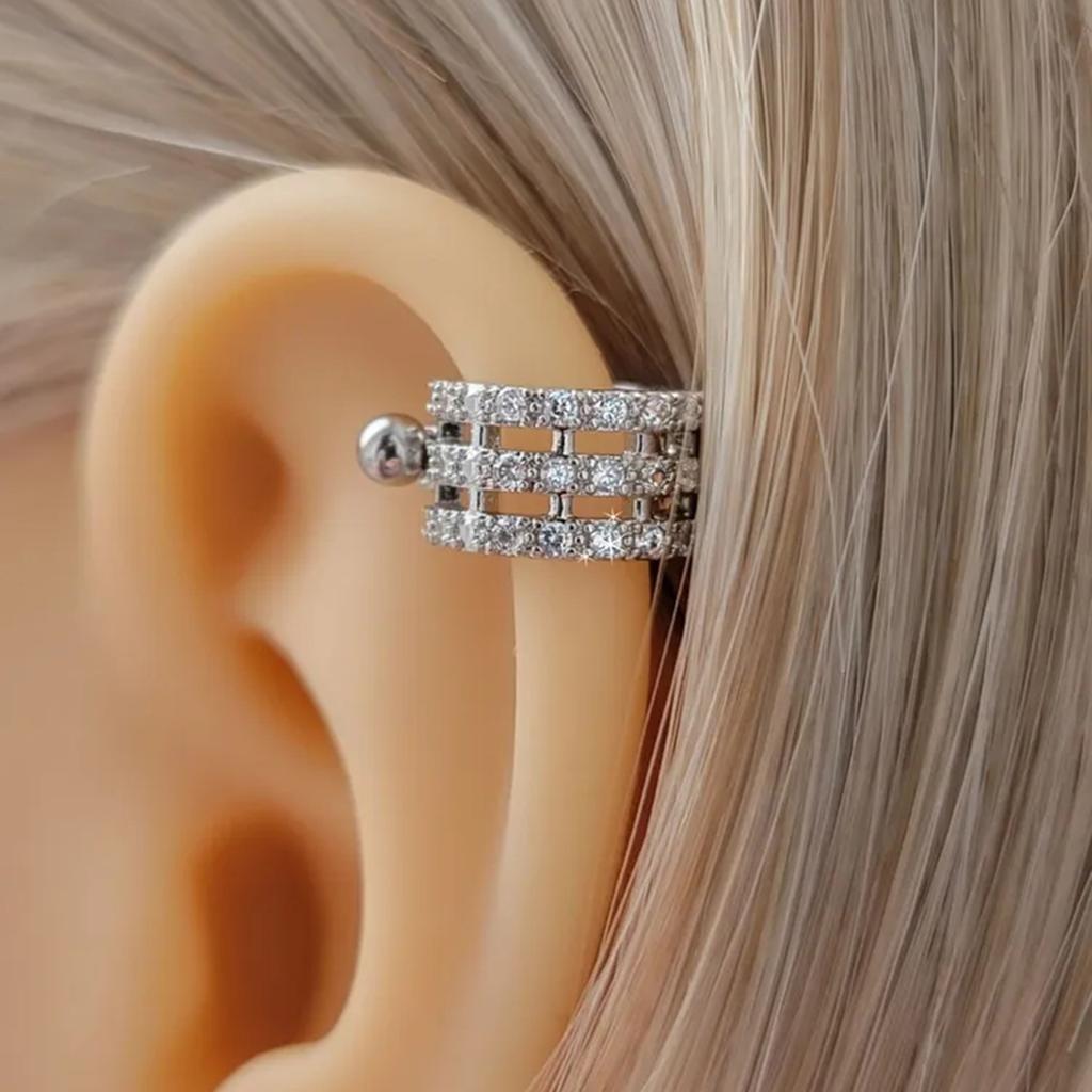 Stainless Steel Earrings, Micro-inlaid Earrings, Zircon Soft Ear Studs, Body Piercing Jewelry