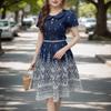 ZANZEA Women Summer Doll Collar Casual Short Sleeve Print Dress