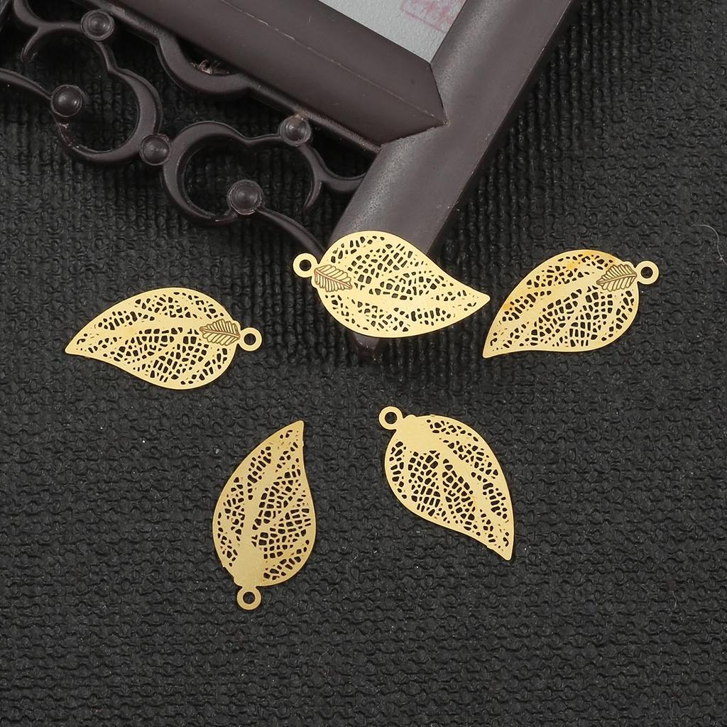 10pcs Copper Butterfly Wing Leaf Charm DIY Accessories Findings Supplies For Jewelry Making