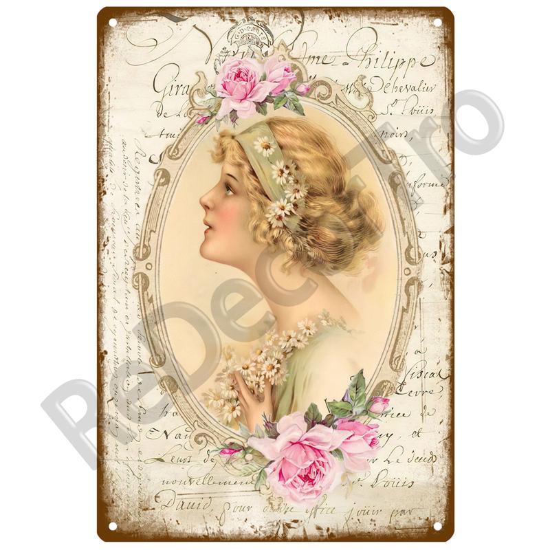 Garden Flower Rules Metal Sign Vintage Metal Plaque Plates Decor For Pub Bar Home Wall Decor Art Tin Signs Flower Poster Gift