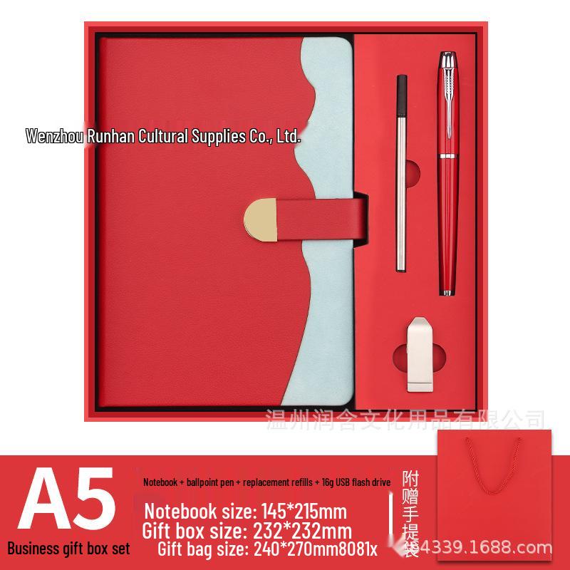 A5 Notebook & Thermos Cup Set: Custom Gift Box with Temperature Display Cup for Business Gifts